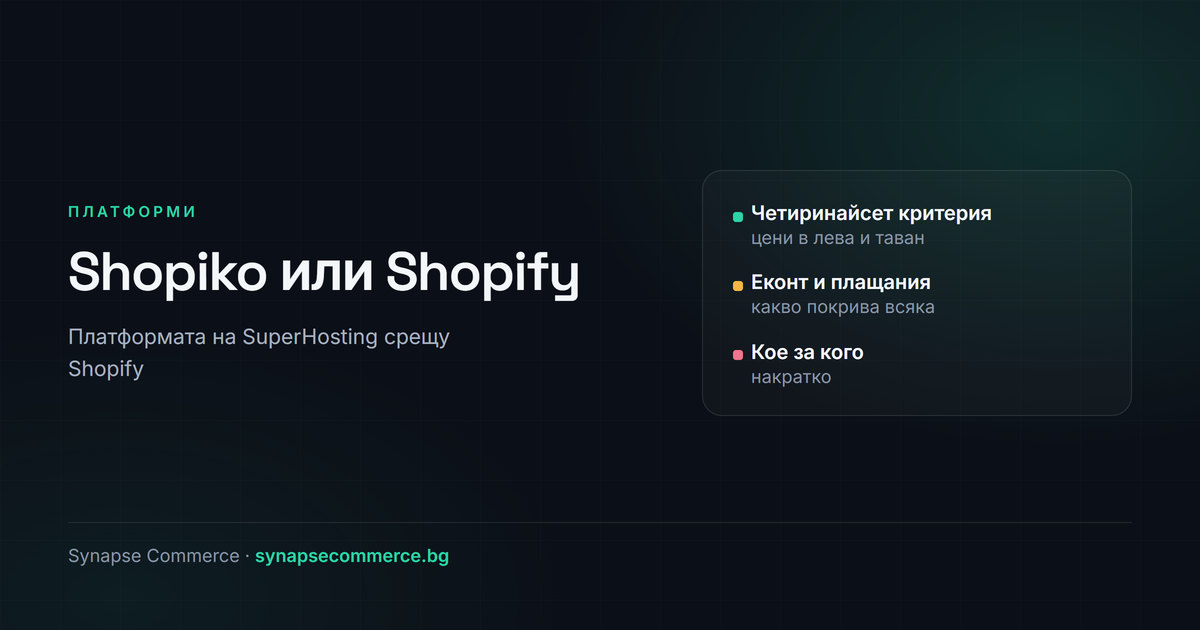 Shopiko или Shopify: сравнение за български магазин